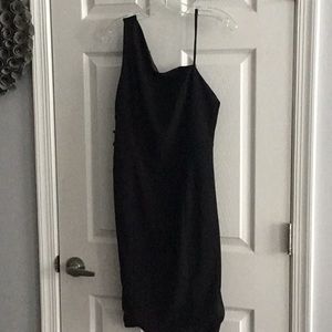 Black one shoulder dress